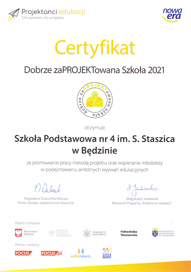 Dobrze zaPROJEKTowana szkoła 2021