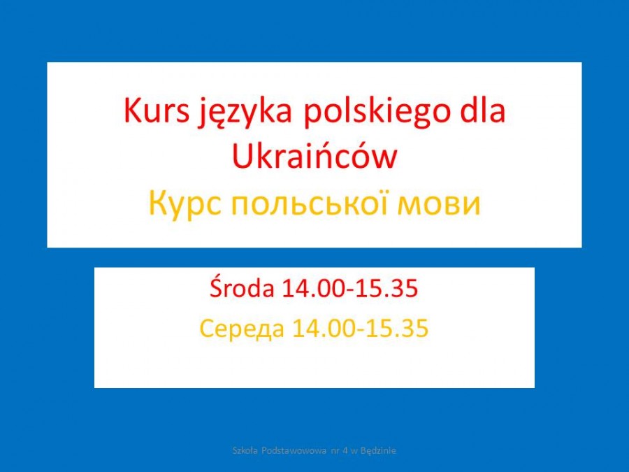 Lekcje języa polskiego dla uczniów z Ukrainy
