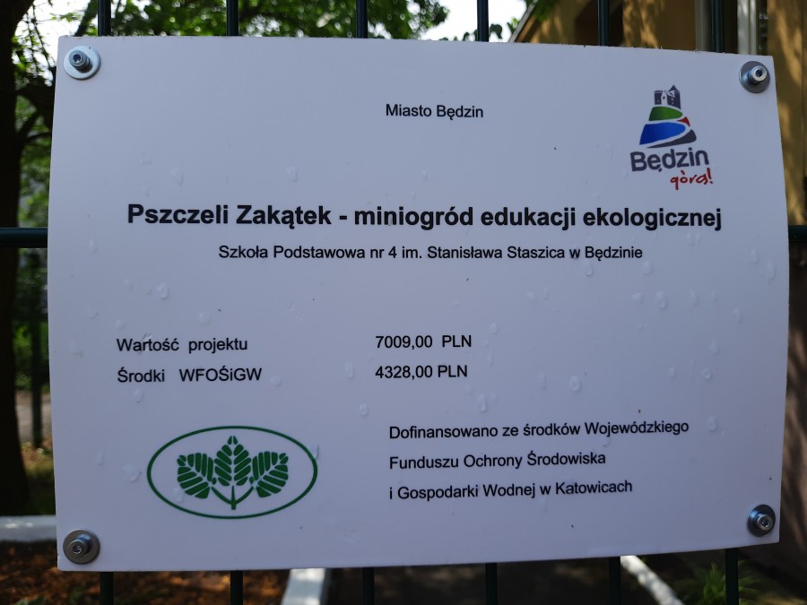 Sprawozdanie z realizacji projektu: „Pszczeli Zakątek – mini ogród edukacji ekologicznej”